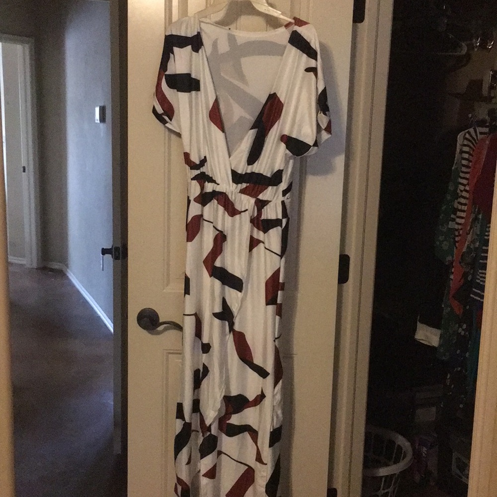 Maxi faux wrap dress